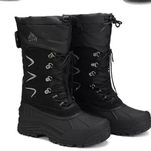 NORTIV 8 Mens Snow Boots Insulated Waterproof Heavy Duty Thermolite Boots SZ 13 - Picture 2 of 10